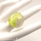 Bague fantaisie en verre de Murrano de créateur vert Taille 50
