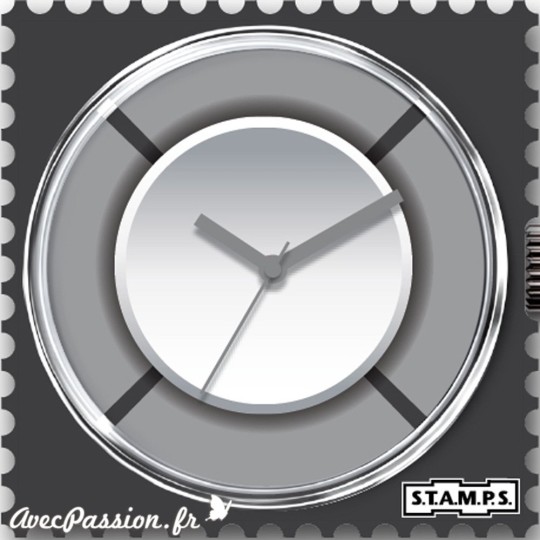 Cadran waterproof de montre Stamps grey ring