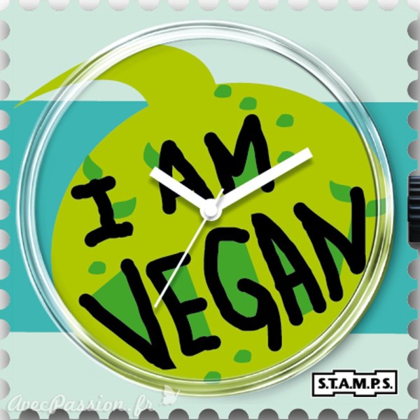 Cadran de montre Stamps I am vegan