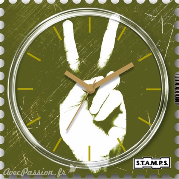 Montre Stamps cadran de montre green peace